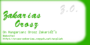 zakarias orosz business card